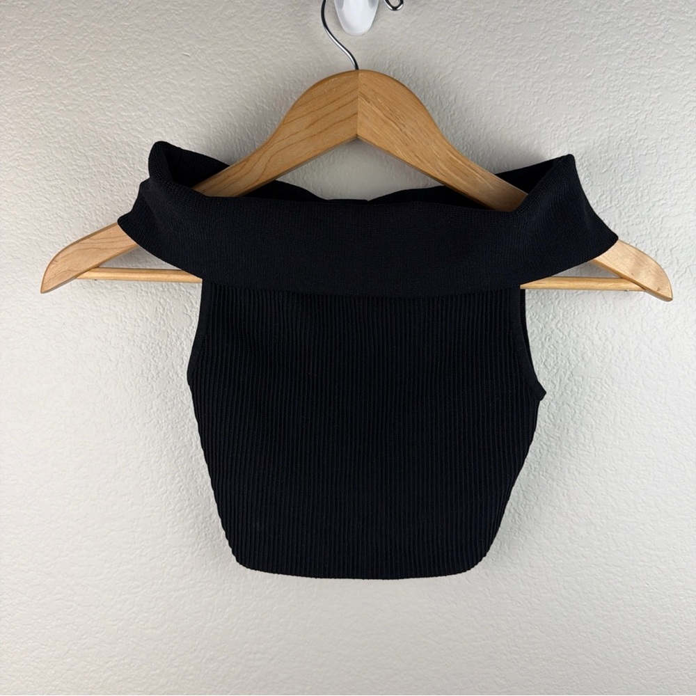 Aritzia Babaton Sculpt Knit Top Sleeveless Black Women’s 2XS